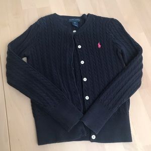 3/$20 - Navy Blue Ralph Lauren Cardigan Sweater